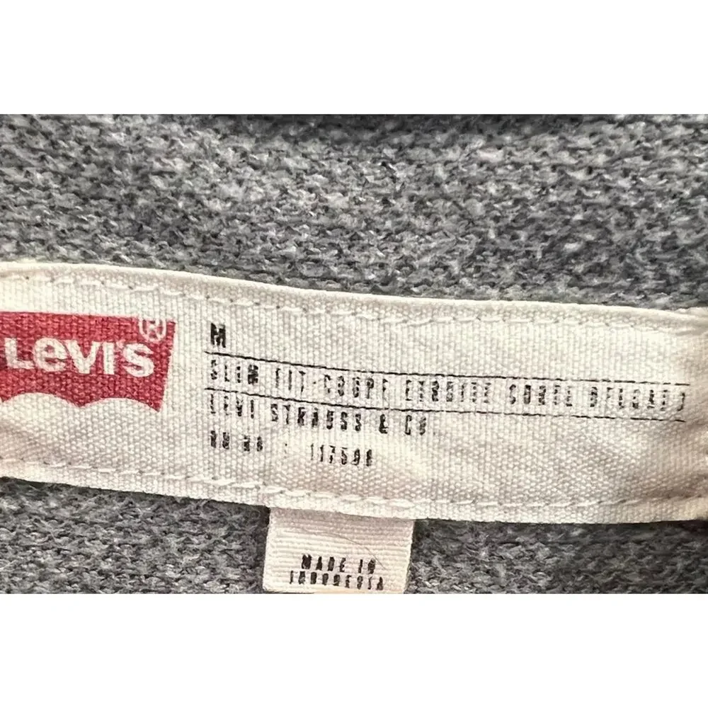 Levi’s Vintage Style Colorblock Bomber Jacket Gray Black Zip Up M